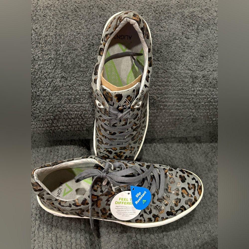Align Orthopedic Animal Print Sneakers with Gray Laces